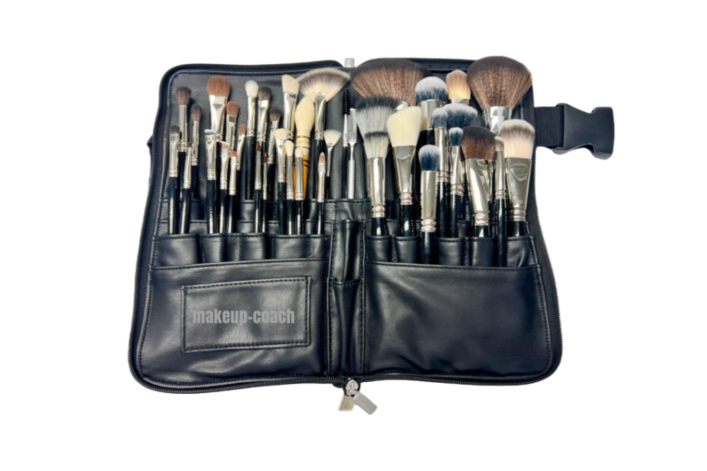 41-teiliges Make-up-Pinselset mit Gürteltasche – makeup-coach