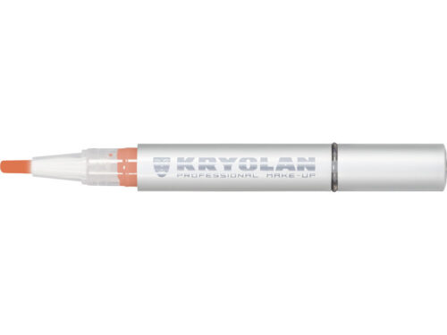 Oranger Corrector von Kryolan mit integriertem Pinselapplikator zur Neutralisierung von Augenschatten