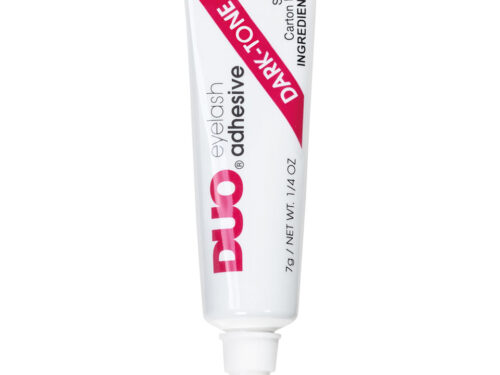 Schwarzer Wimpernkleber von DUO in weisser Tube für sicheren Halt von künstlichen Wimpern