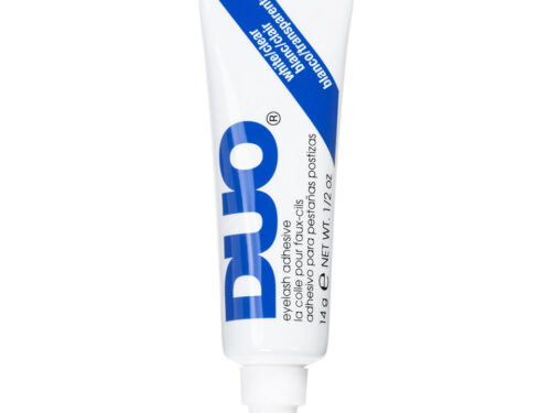 Weisser Wimpernkleber von DUO mit blauem Schriftzug für präzises Auftragen von künstlichen Wimpern