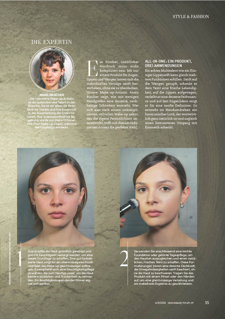 Make-up Anleitung Schritt 1 und 2 – Hautvorbereitung und Foundation Auftrag mit Pinsel