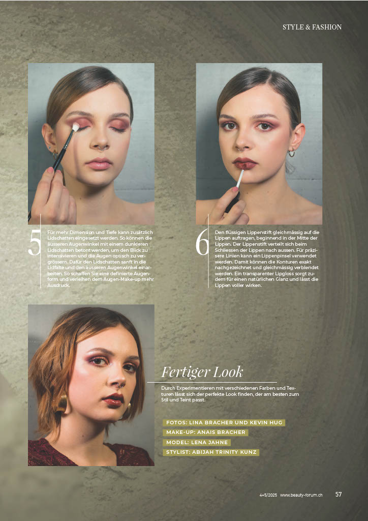 Make-up Anleitung Schritt 5 und 6 – Augen intensivieren und Lippen definieren mit Lip Stain