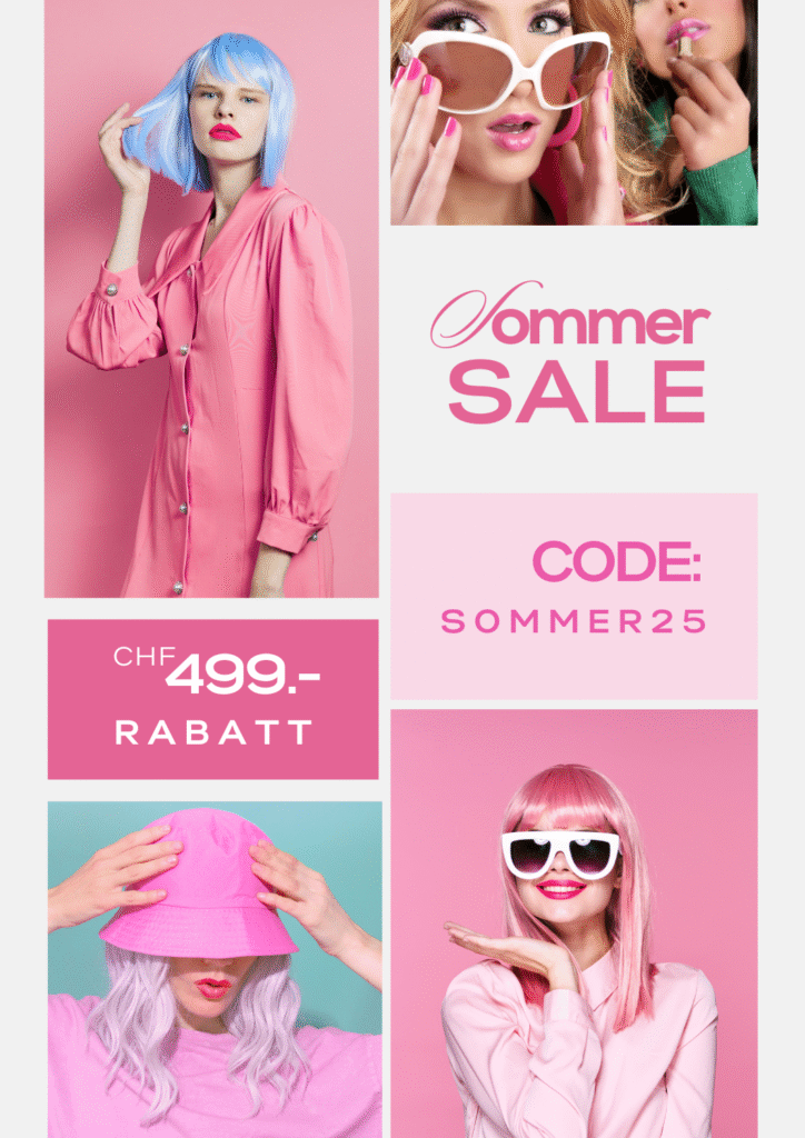 Sommerkampagne von MIA. Dein Make-up Coach mit CHF 499.– Rabatt auf die Make-up Artist Ausbildung im August 2025