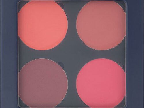 Geschlossene Kryolan Cream Blush Palette Blush 2 mit durchsichtigem Deckel und vier sichtbaren Farben