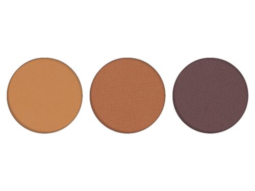 Kryolan Dual Finish Contouring Palette mit drei gepressten Puderfarben in warmen und dunklen Tönen