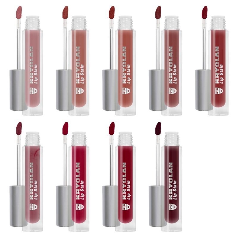 Kryolan Lip Stain – flüssiger Lippenstift in 9 Farben mit mattem Finish