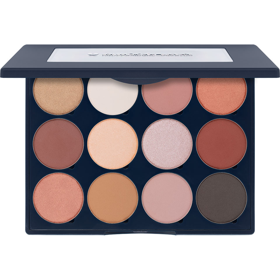 Kryolan Velvet Vision Eye Shadow Palette mit 12 vielseitigen Farben für professionelle Make-up Looks