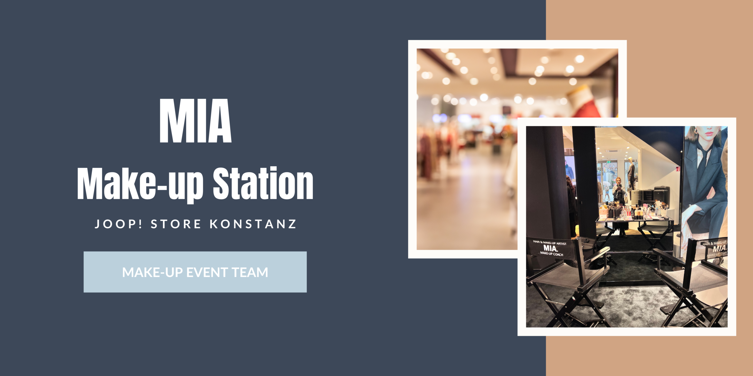 Make-up Station von MIA im JOOP! Store Konstanz – professionelles Make-up Artist Team für Kundenevents und Styling