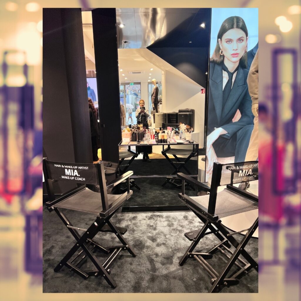 Make-up Artist Team MIA. Dein Make-up Coach beim Kundenevent im JOOP! Store Konstanz – professionelle Make-up Corner für Styling und Touch-ups