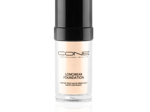 Flüssige Longwear Foundation von CONE in heller Farbnuance mit Pumpspender